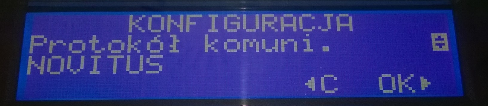 W ustawieniach drukarki powinien być wybrany protokół Novitus