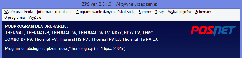 Program serwisowy dla Posnet